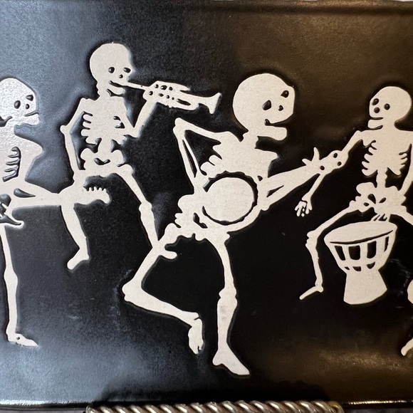 Halloween Party Skeleton Music Band Salad Plate Guitar Banjo Trumpet Violin - Picture 6 of 11